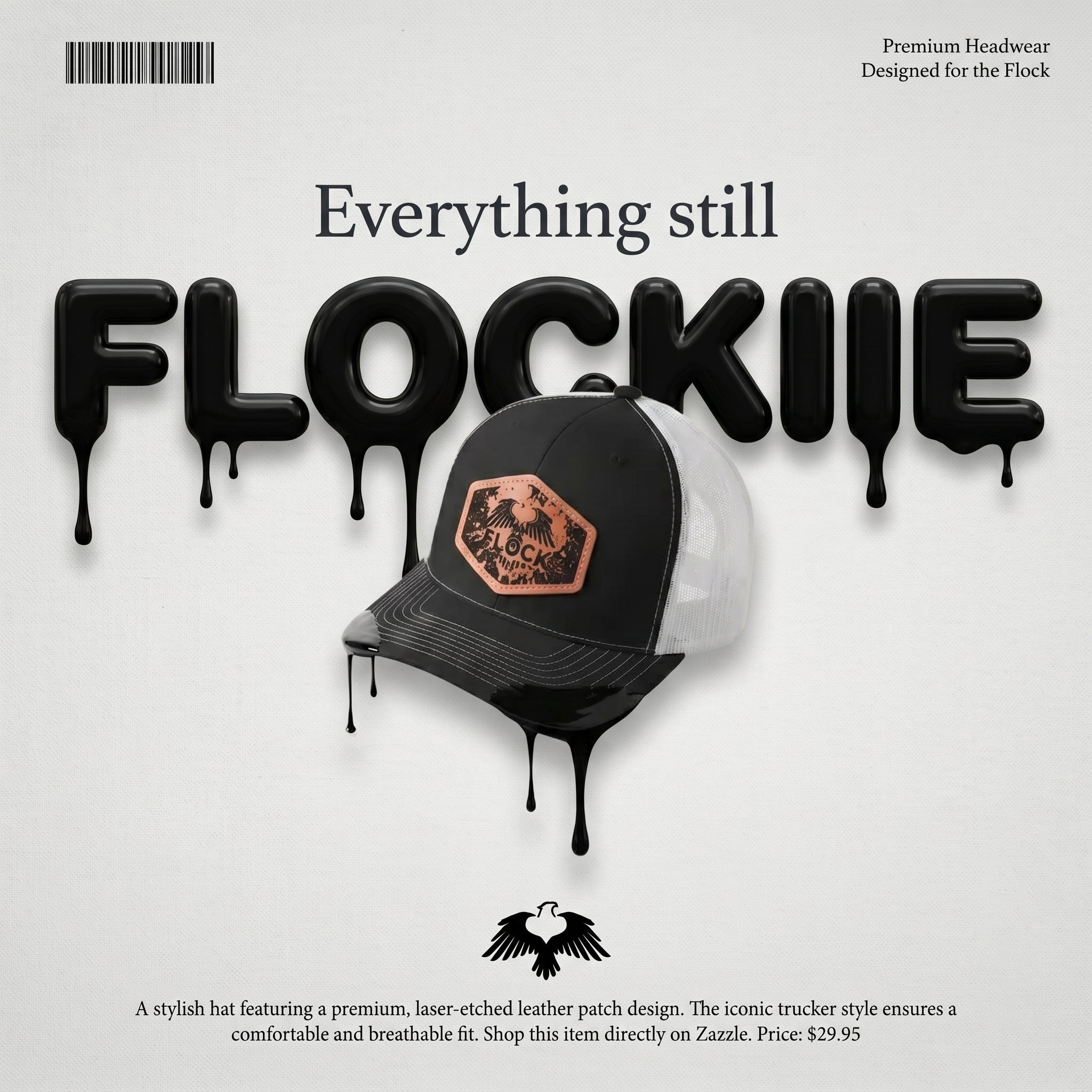 Flock Leather Patch Hat