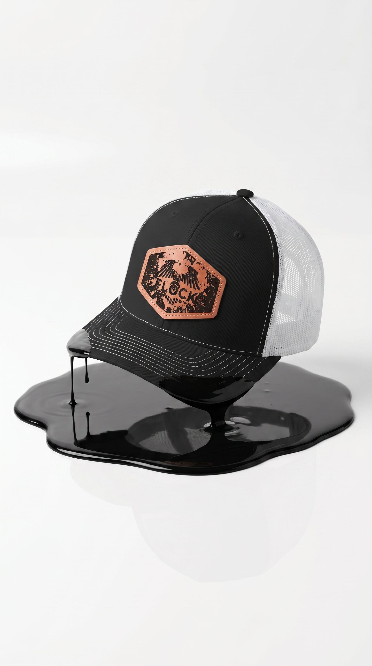 Flock Leather Patch Hat